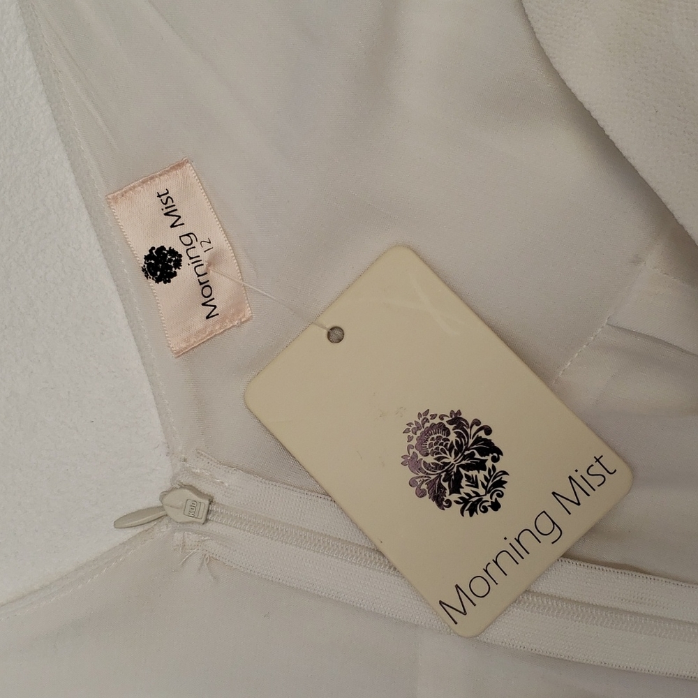Morning Mist White Wrap Front V Neck Off The Shoulders Romper Women's Size M - Picture 6 of 14